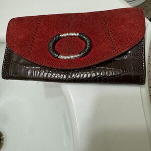 Leather and Suede Wallet EUC